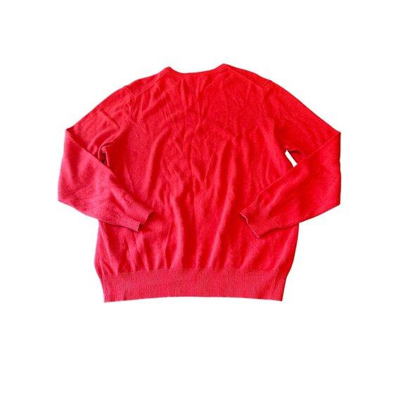 Vineyard Vines Mens Red Cotton & Cashmere V-Neck Sweater Size L - Picture 5 of 5